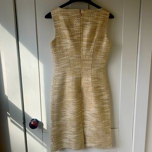 Tory Burch gold tweed dress